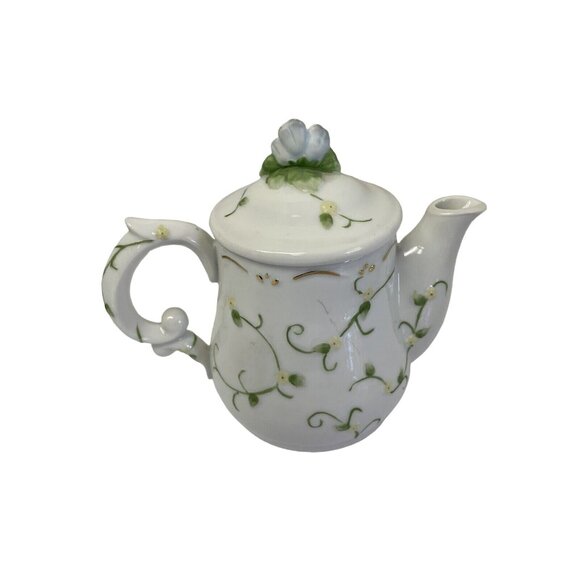 Otagiri Musical Teapot Bird Flower Symphony Musical Faux Plays Love Story Enesc - Picture 2 of 5